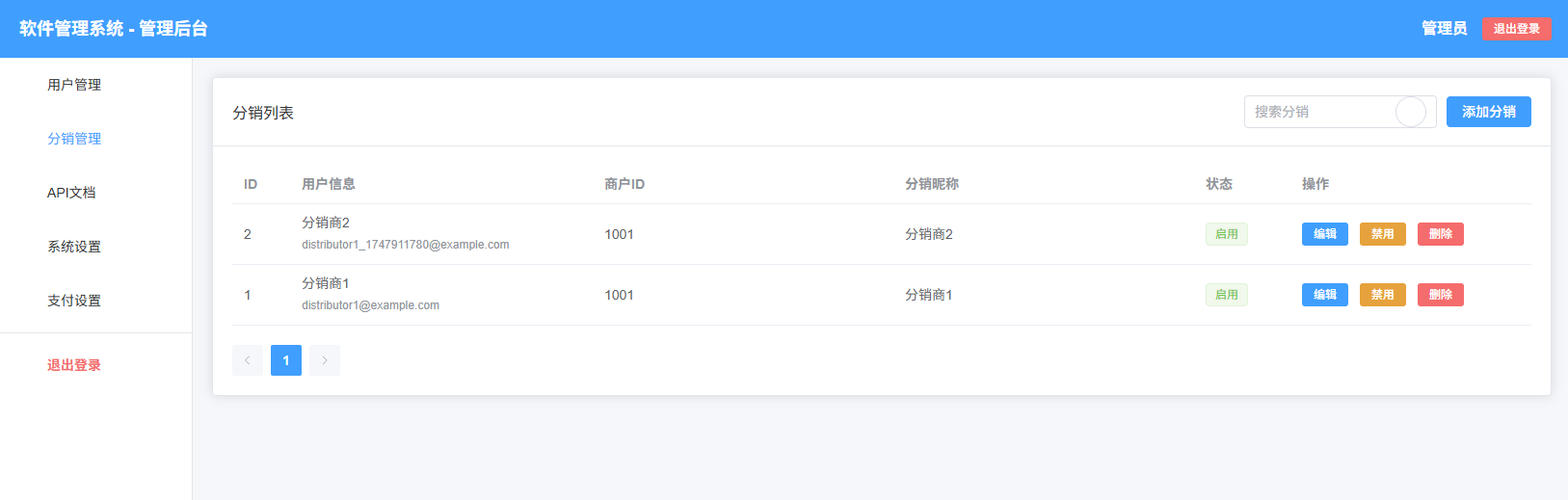 分销商列表